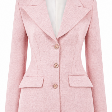 Light Pink Tailored Fitted Blazer