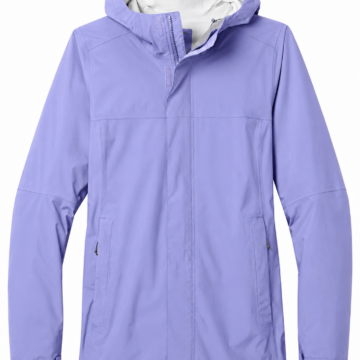 Lavender Hooded Rain Jacket with Storm Flap