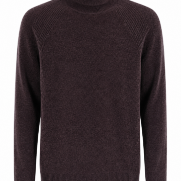 Dark Marl Brown Turtleneck Sweater
