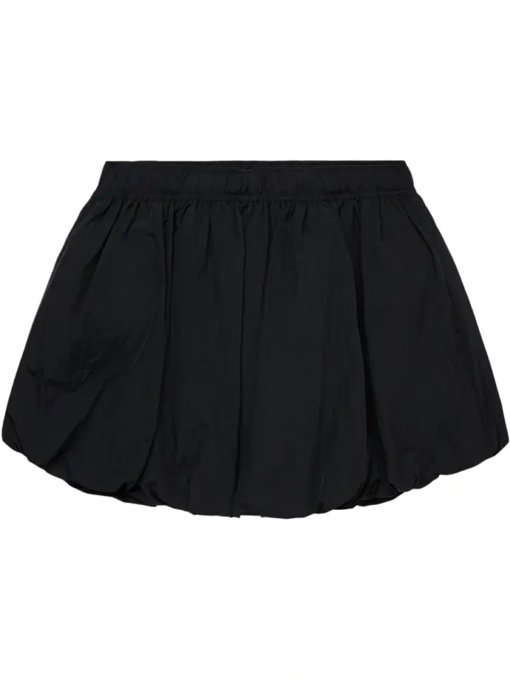 Black Bubble Hem Mini Skirt