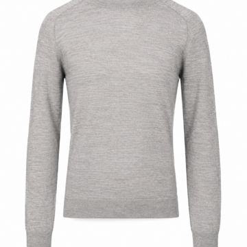 Heather Grey Raglan Sleeve Knit Pullover